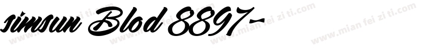 simsun Blod 8897字体转换
